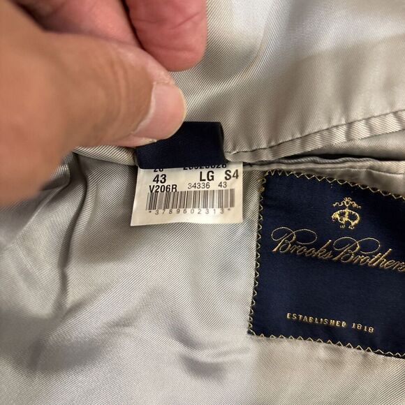 Brooks Brothers Wool Silk Linen Blazer Sport Coat 3 Roll 2 Light Blue 43L - Picture 12 of 12